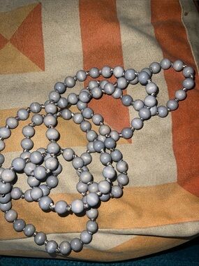 Plunder Gray Beaded Necklace